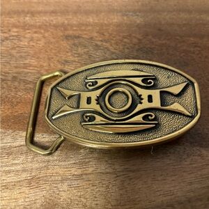 Brass‎ tribal hippie buckle